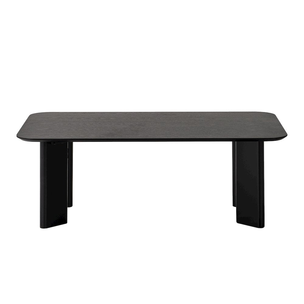 Joss Rectangular Shape Modern Wood Coffee Table in Black Ash