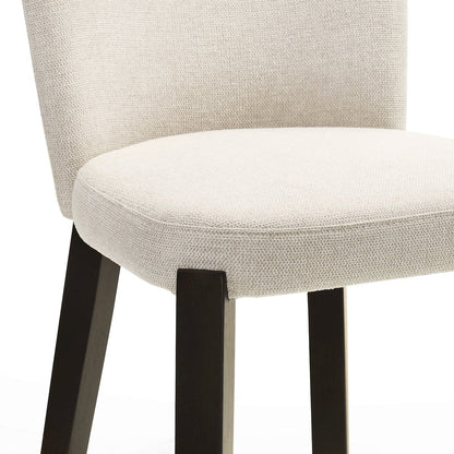 Larsen 26" Solid Wood and Fabric Counter Stool in Oatmeal Beige
