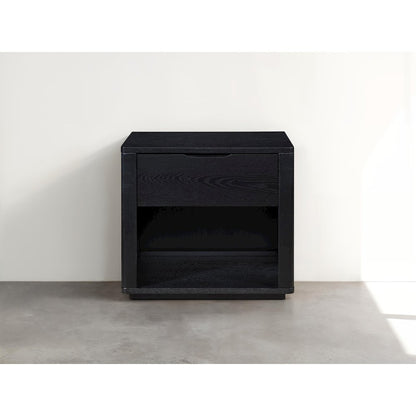 Venice Modern Nightstand with Soft Close Drawer in Black