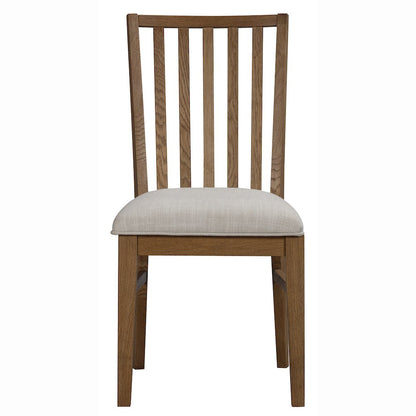 Weston Slatback Chair with Upholstered Seat (2 pack), Acorn