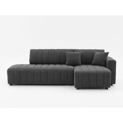 Nargis Lamb Wool Sectional Sofa With Chaise