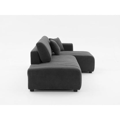 Nargis Lamb Wool Sectional Sofa With Chaise