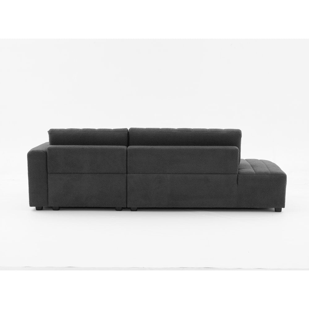 Nargis Lamb Wool Sectional Sofa With Chaise