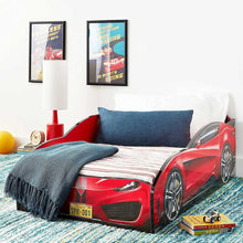 Spyder Toddle-Size Race Car Bed, Red - Realistic 3D Graphics, License Plate