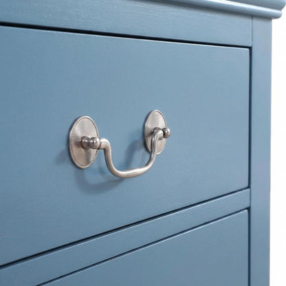 Blue Nightstand with Traditional Style and Sturdy Construction