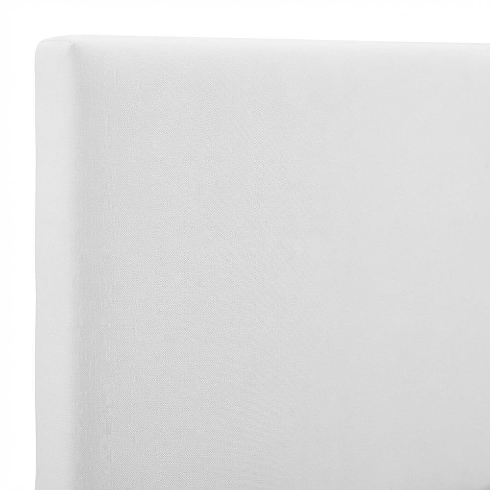 White Full Headboard with Casual Frame Construction and Durable Design