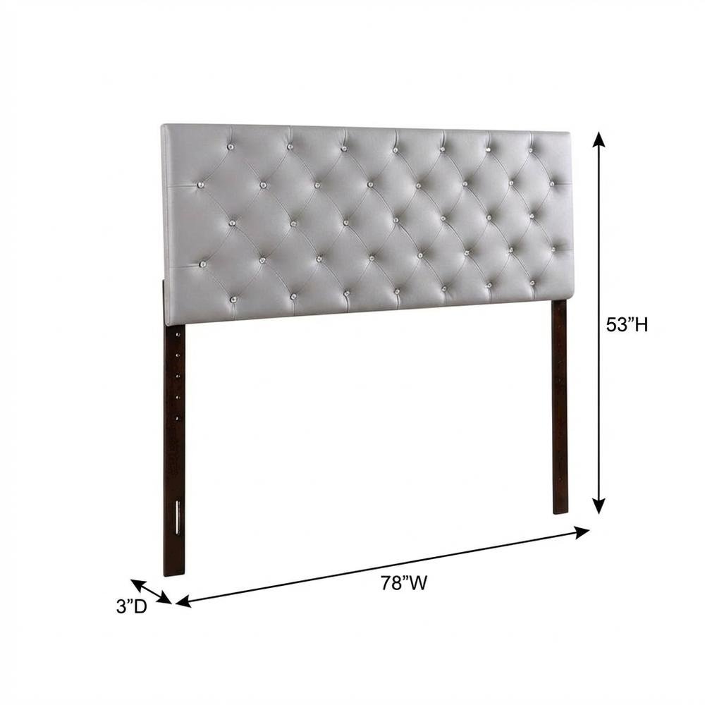 Light Gray King Headboard with Sturdy Frame Construction and Casual Design