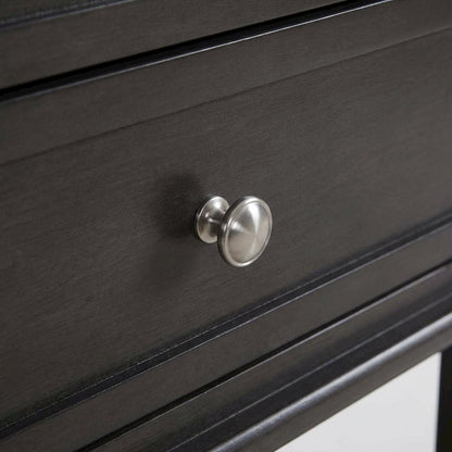 Gray Nightstand with Contemporary Style, Dovetailed Drawers, and Metal Glides