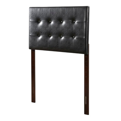 Black Twin Headboard with Casual Style and Sturdy Frame Construction
