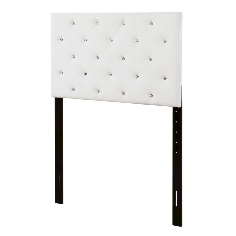 White Twin Headboard with Casual Style and Sturdy Frame Construction