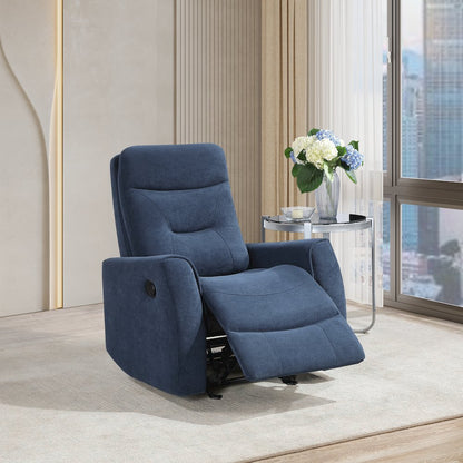 Glory Furniture Paterson Swivel Recliner, Blue