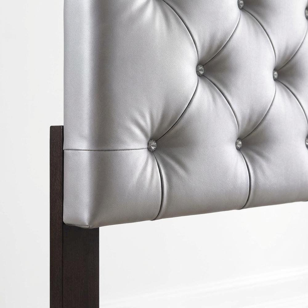 Light Gray King Headboard with Sturdy Frame Construction and Casual Design