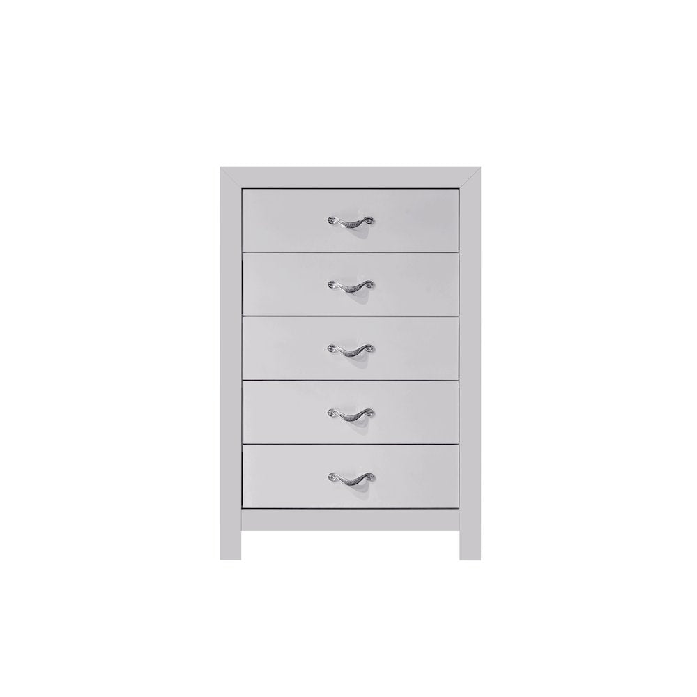 Glory Furniture Moreland Chest, Sparkling White
