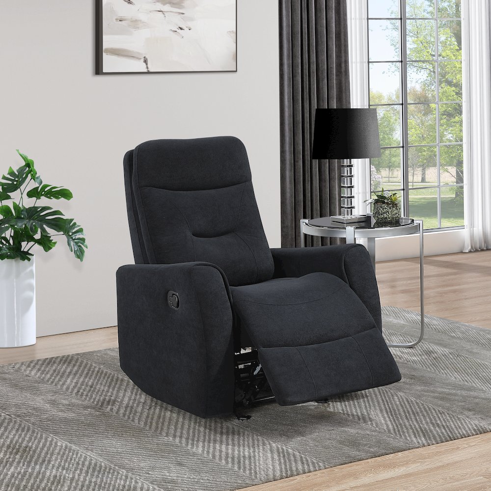 Glory Furniture Paterson Swivel Recliner, Black