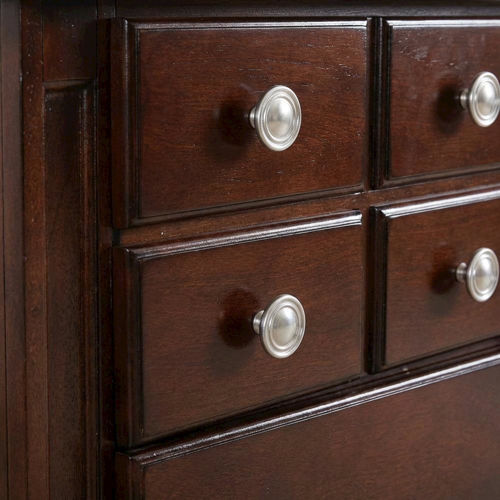 Cappuccino Nightstand with Dovetailed Drawers and Traditional Style