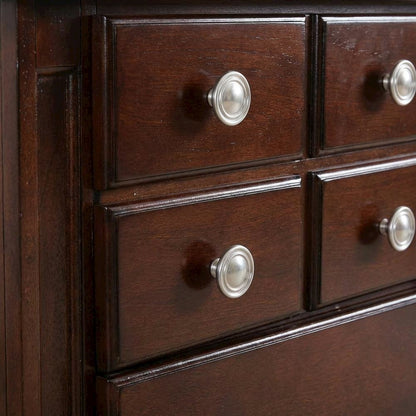 Cappuccino Nightstand with Dovetailed Drawers and Traditional Style