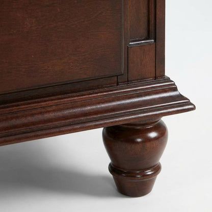 Cappuccino Nightstand with Dovetailed Drawers and Traditional Style