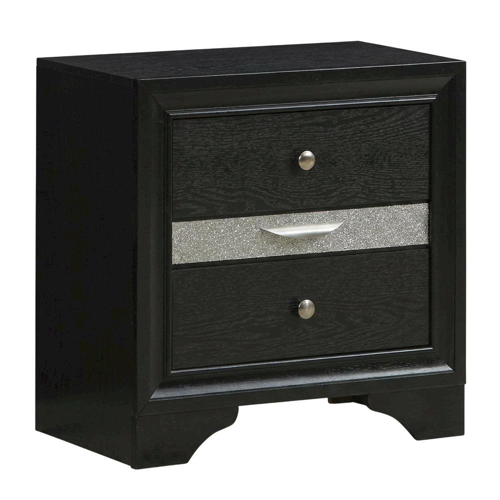 Black Modern Nightstand with Sleek Design for Contemporary Bedroom Décor