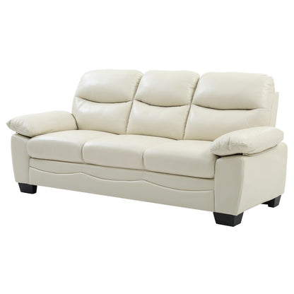 Modern 3 Seater Sofa for Living Room in Pearl Finish With Sleek Frame