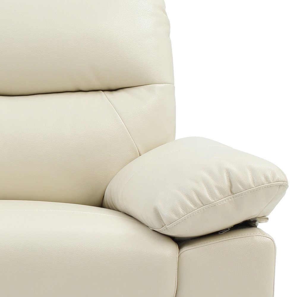 Modern 3 Seater Sofa for Living Room in Pearl Finish With Sleek Frame