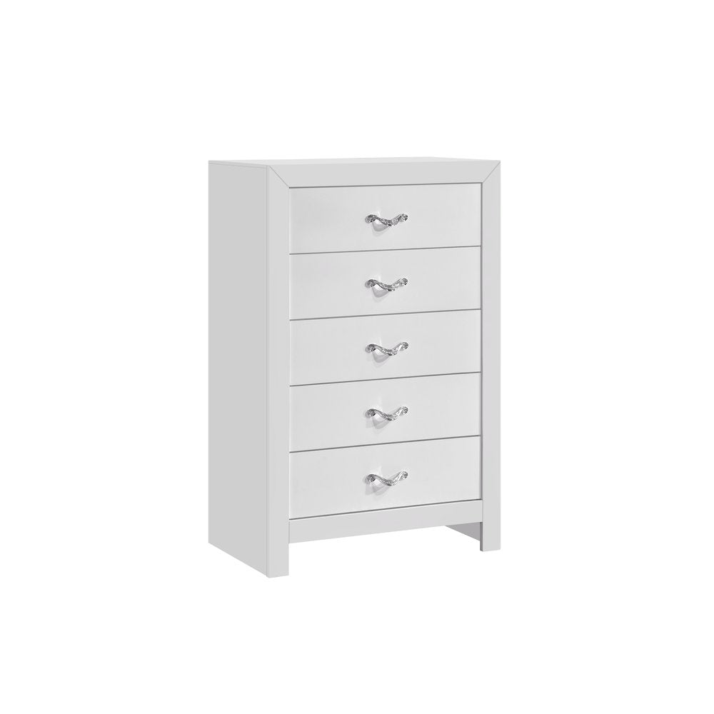 Glory Furniture Moreland Chest, Sparkling White