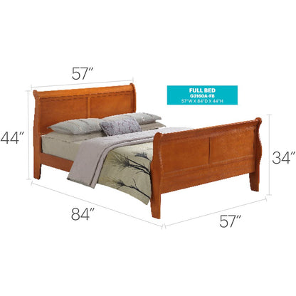 Glory Furniture Louis Phillipe   Full Bed, Oak