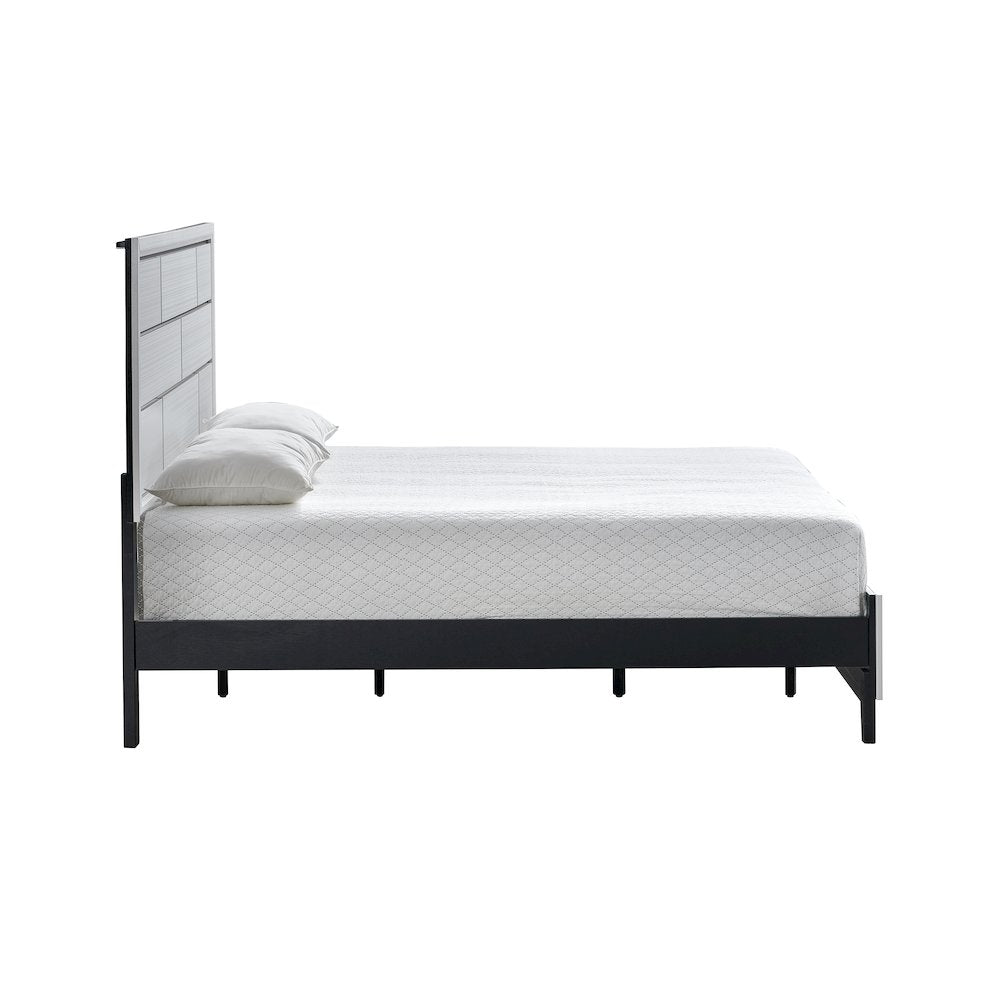 Contemporary Glasgow Queen Bed ( 2 Boxes) , White