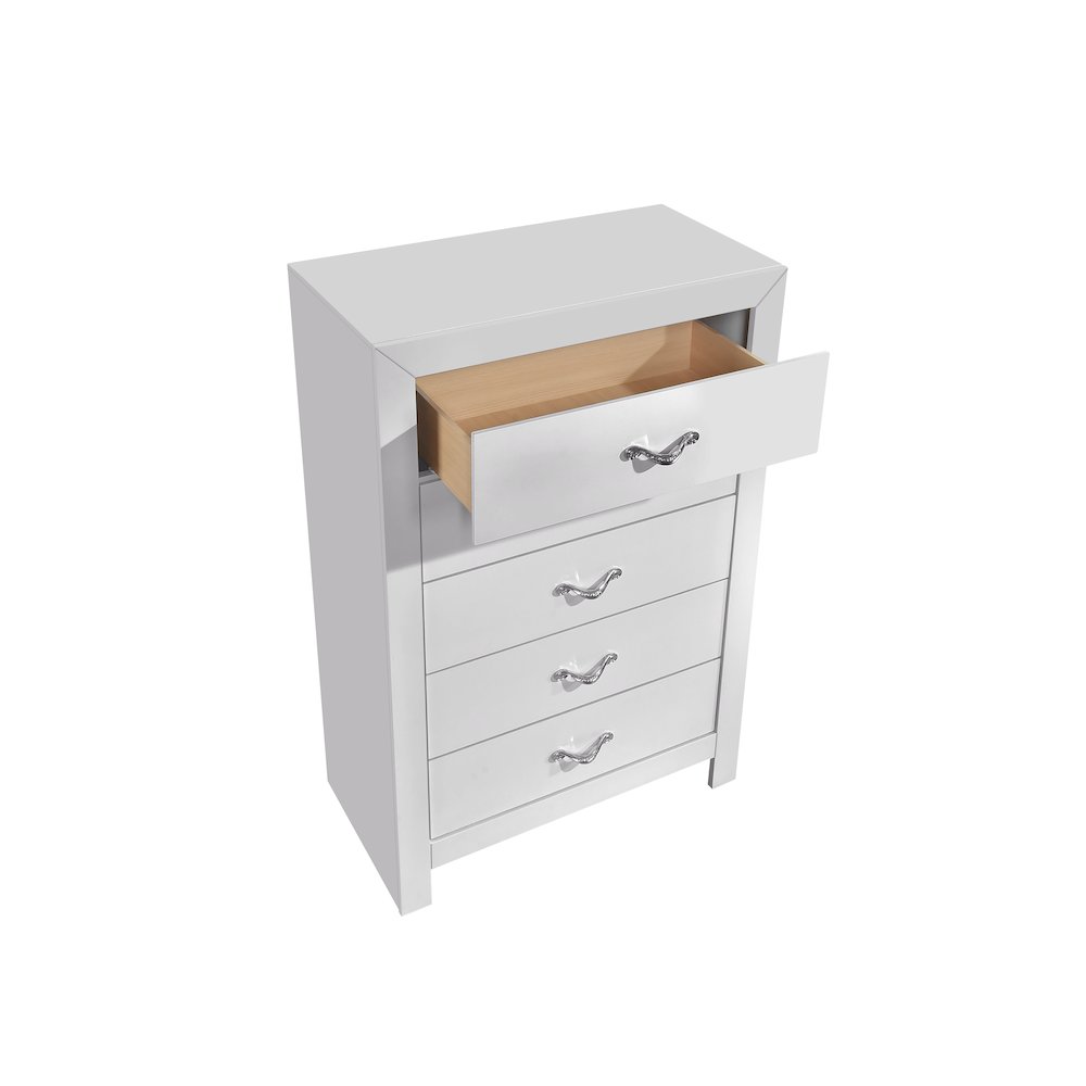 Glory Furniture Moreland Chest, Sparkling White