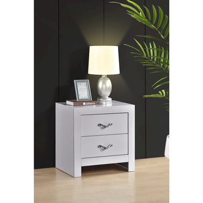Glory Furniture Moreland Nightstand, Sparkling White