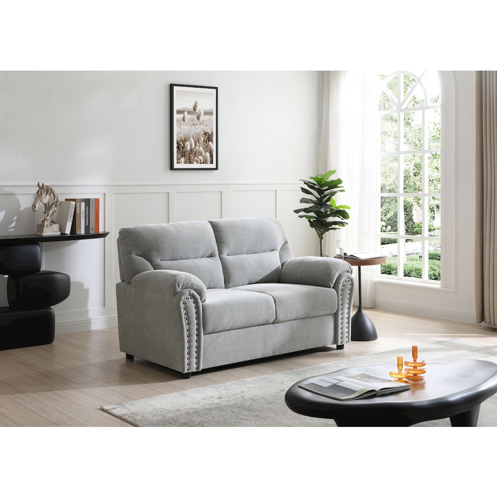 Contemporary Hamilton Love Seat Gray