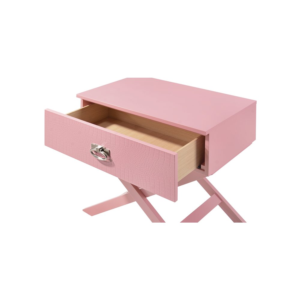 Glory Furniture Xavier Nightstand , Pink