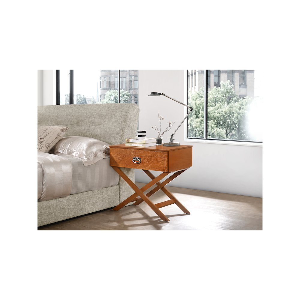 Glory Furniture Xavier Nightstand , Oak