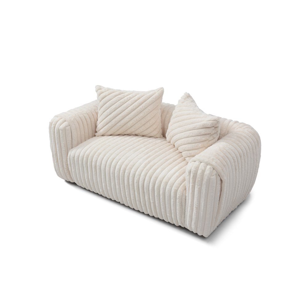 Contemporary Cancun Loveseat , White