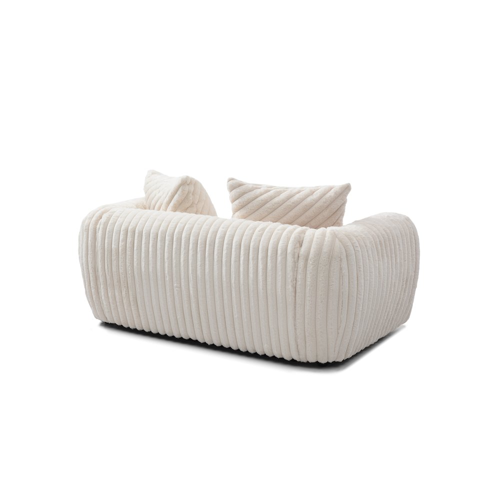 Contemporary Cancun Loveseat , White
