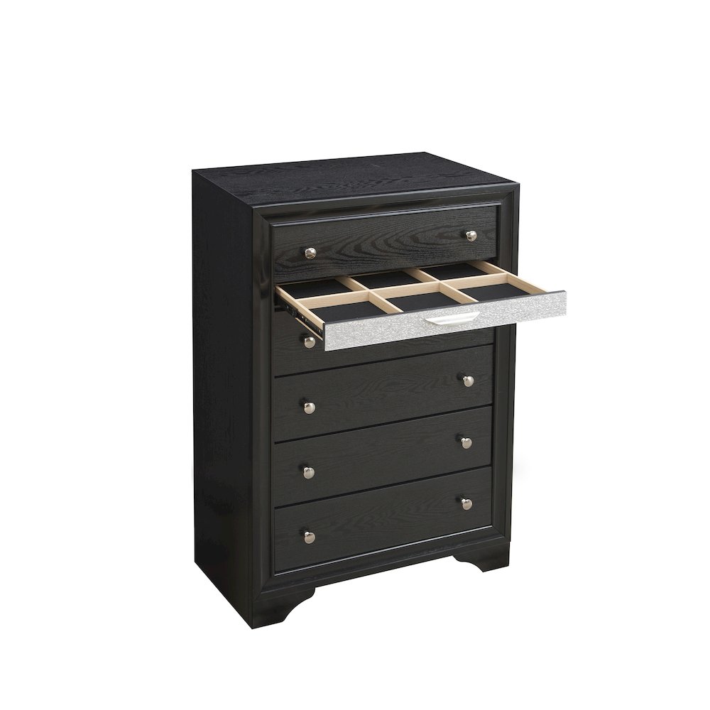 Glory Furniture Madrid Chest in Black Color