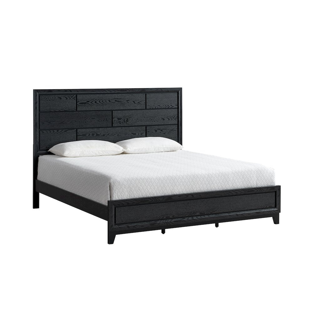 Contemporary Glasgow King Bed ( 2 Boxes) , Black