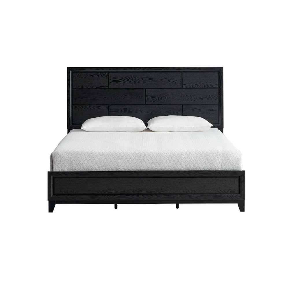 Contemporary Glasgow King Bed ( 2 Boxes) , Black