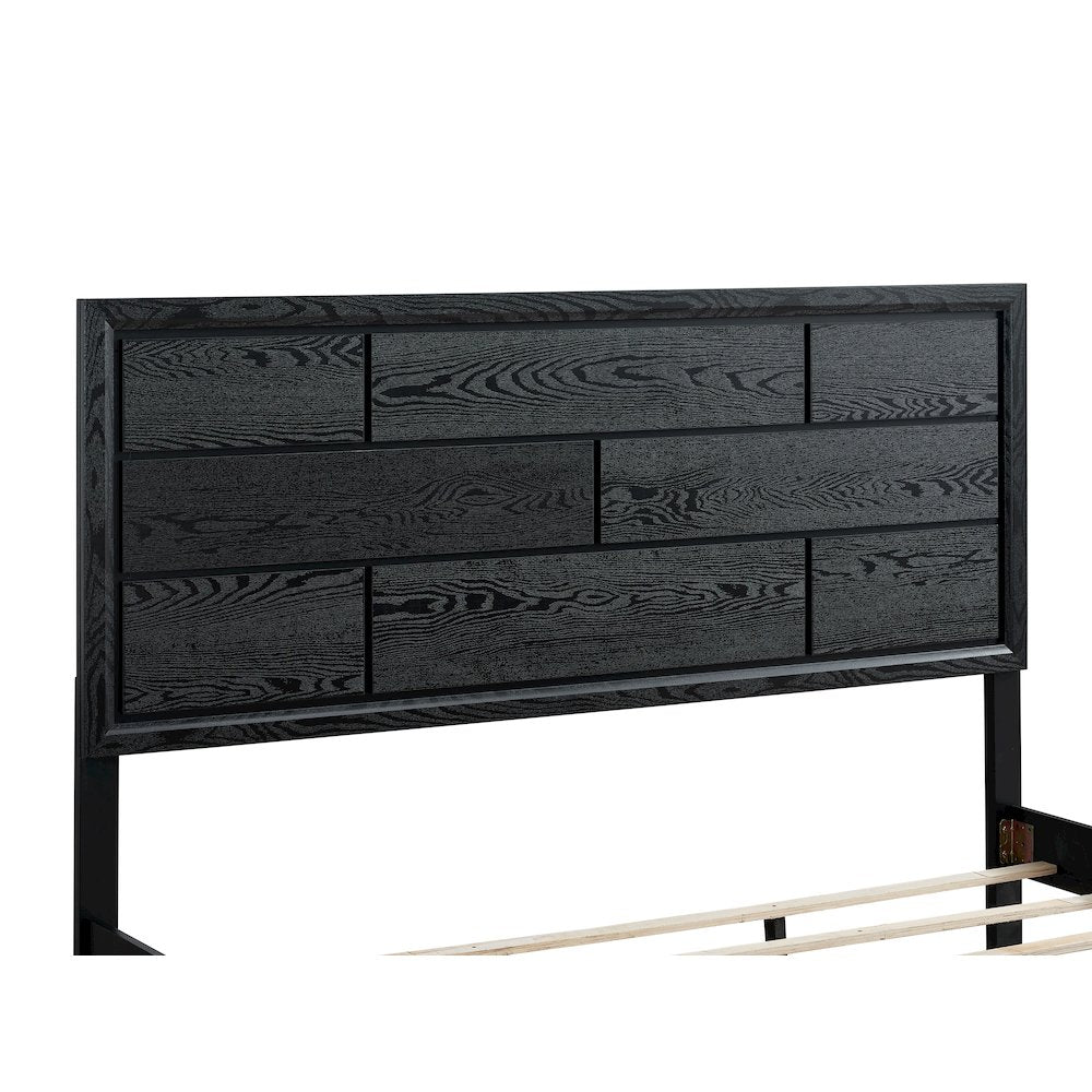 Contemporary Glasgow King Bed ( 2 Boxes) , Black