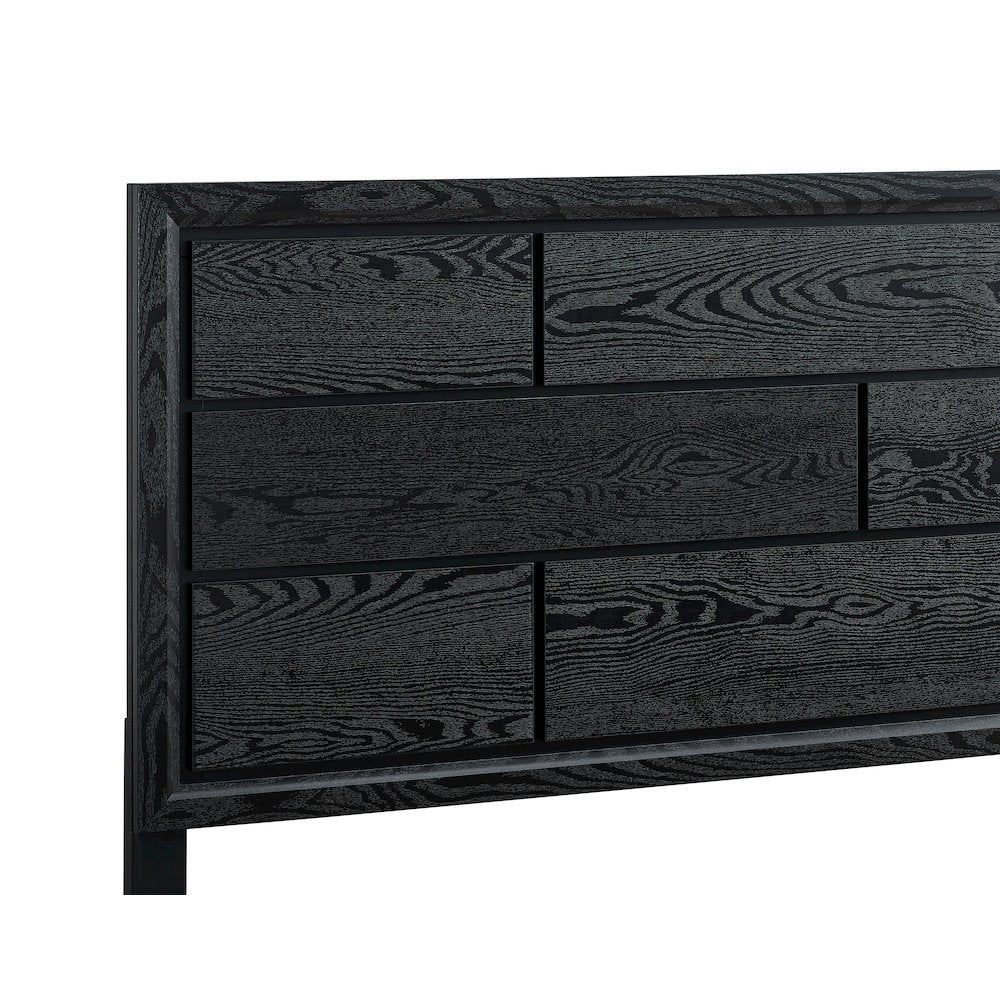 Contemporary Glasgow King Bed ( 2 Boxes) , Black