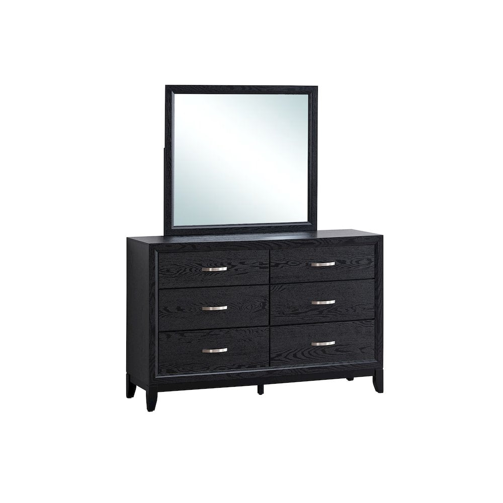 Contemporary Glasgow Mirror , Black
