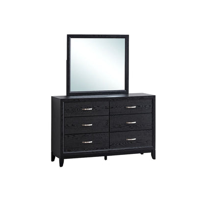 Contemporary Glasgow Mirror , Black