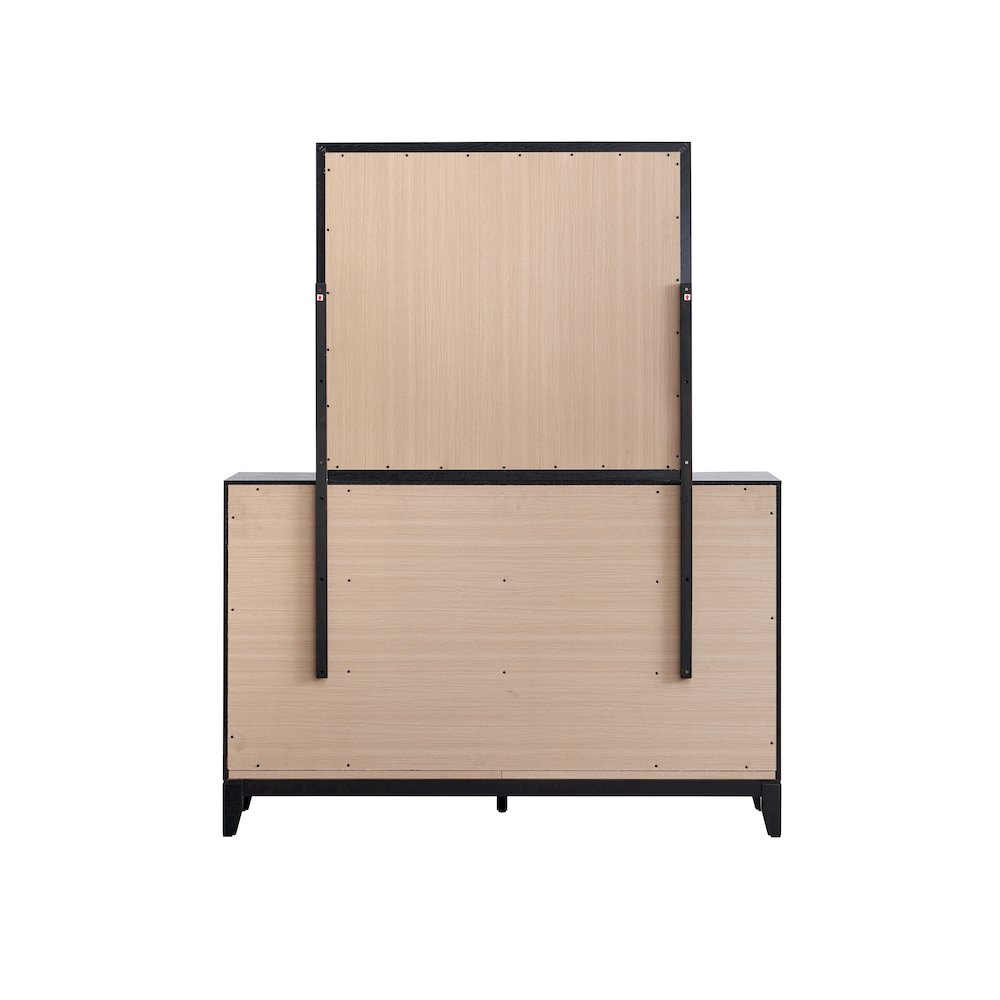 Contemporary Glasgow Mirror , Black