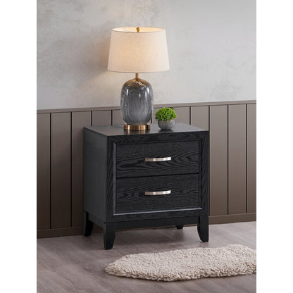 Contemporary Glasgow Nightstand , Black