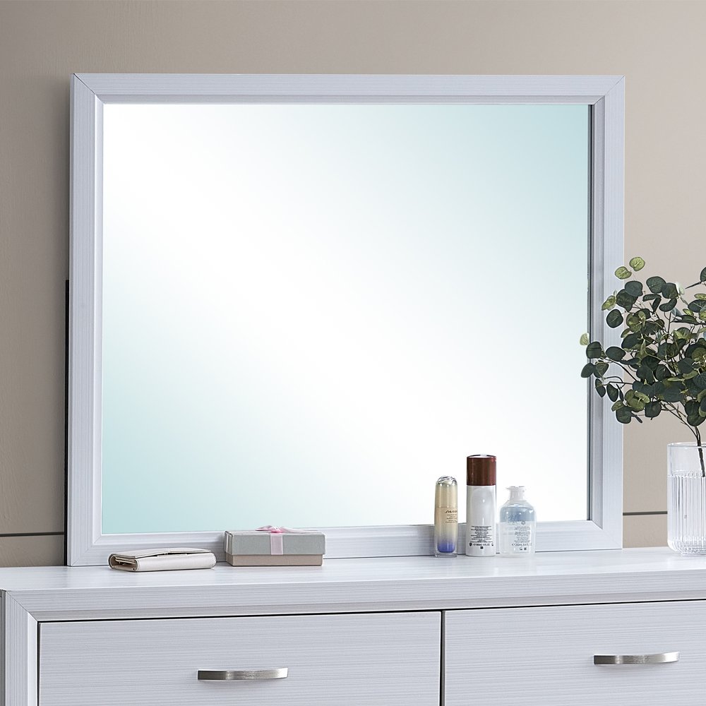 Contemporary Glasgow Mirror , White