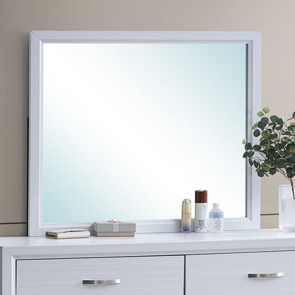 Contemporary Glasgow Mirror , White