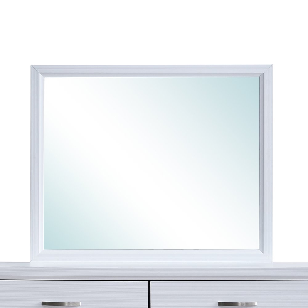 Contemporary Glasgow Mirror , White