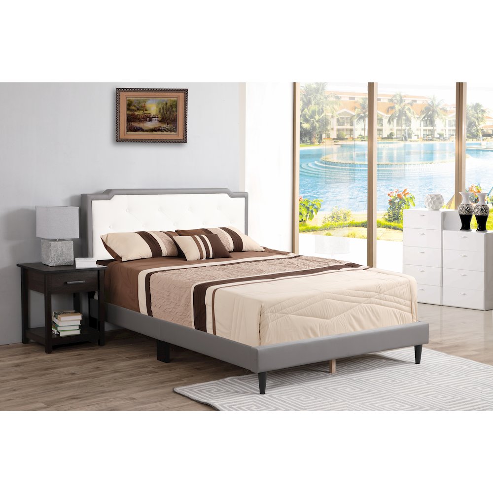 Glory Furniture Deb   Queen Bed - All In One Box, Gray