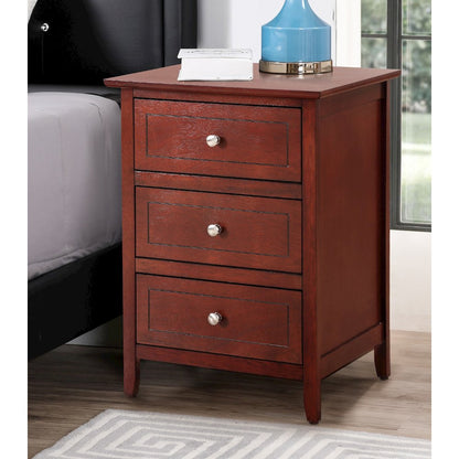 Glory Furniture Daniel   3 Drawer Nightstand, Cherry