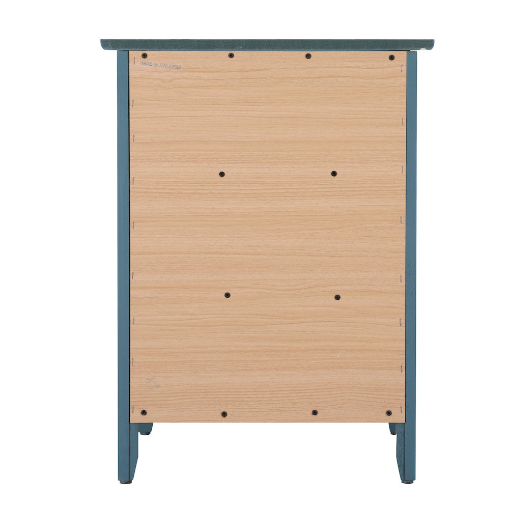 Glory Furniture Daniel   3 Drawer Nightstand, Blue