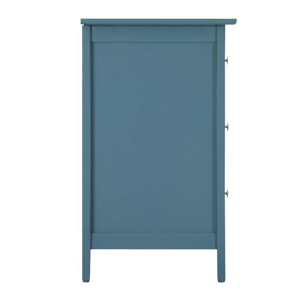 Glory Furniture Daniel   3 Drawer Nightstand, Blue